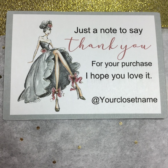 100 Fashion Girl Personalized Thank You Card - Picture 2 of 10